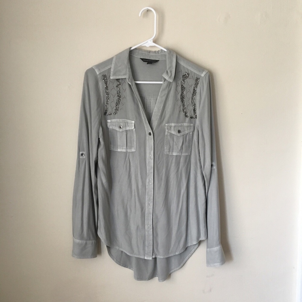 Rock & Republic oversized button down shirt